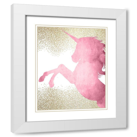 A Unicorn 3 White Modern Wood Framed Art Print with Double Matting by Kimberly, Allen