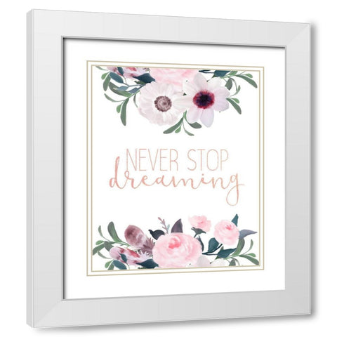 Dreaming 2 White Modern Wood Framed Art Print with Double Matting by Kimberly, Allen