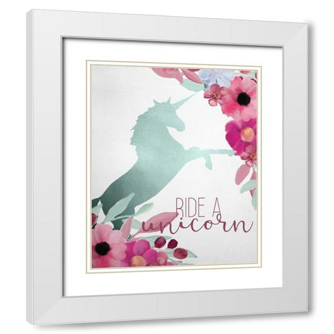 Ride and Swim 1 White Modern Wood Framed Art Print with Double Matting by Kimberly, Allen