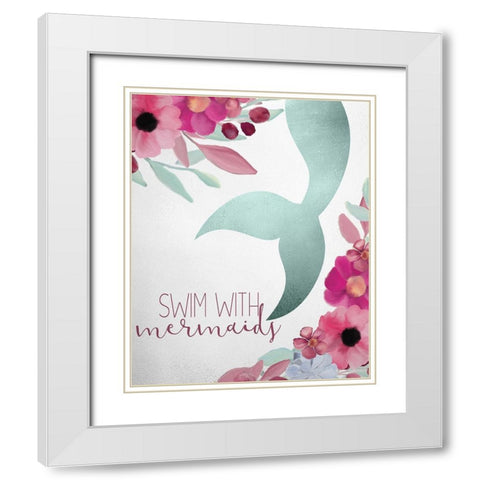 Ride and Swim 2 White Modern Wood Framed Art Print with Double Matting by Kimberly, Allen