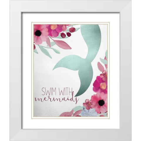 Ride and Swim 2 White Modern Wood Framed Art Print with Double Matting by Kimberly, Allen