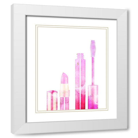 Wake UP 3 White Modern Wood Framed Art Print with Double Matting by Kimberly, Allen