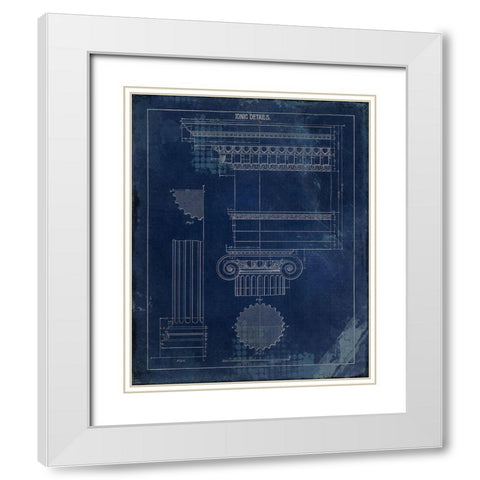 Details 2 Blue White Modern Wood Framed Art Print with Double Matting by Kimberly, Allen
