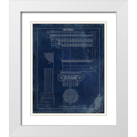 Details 2 Blue White Modern Wood Framed Art Print with Double Matting by Kimberly, Allen