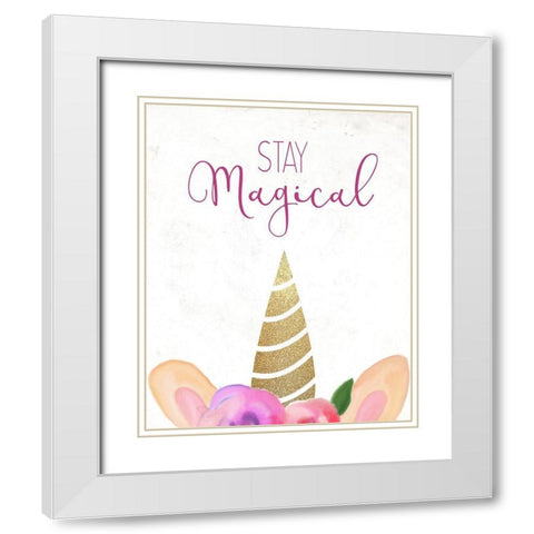 Always Dream 2 White Modern Wood Framed Art Print with Double Matting by Kimberly, Allen