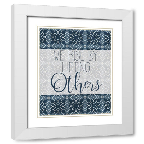 We Rise White Modern Wood Framed Art Print with Double Matting by Kimberly, Allen