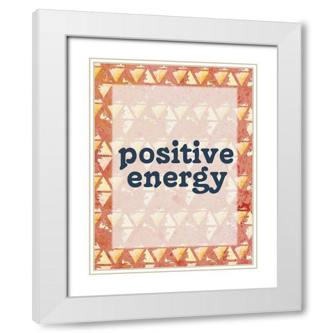 Positive Energy White Modern Wood Framed Art Print with Double Matting by Kimberly, Allen