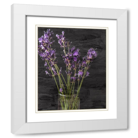 Lavender Jar 1 White Modern Wood Framed Art Print with Double Matting by Kimberly, Allen