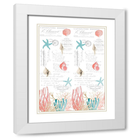 Coral Cove Full White Modern Wood Framed Art Print with Double Matting by Kimberly, Allen