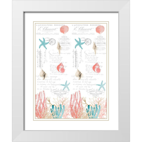 Coral Cove Full White Modern Wood Framed Art Print with Double Matting by Kimberly, Allen