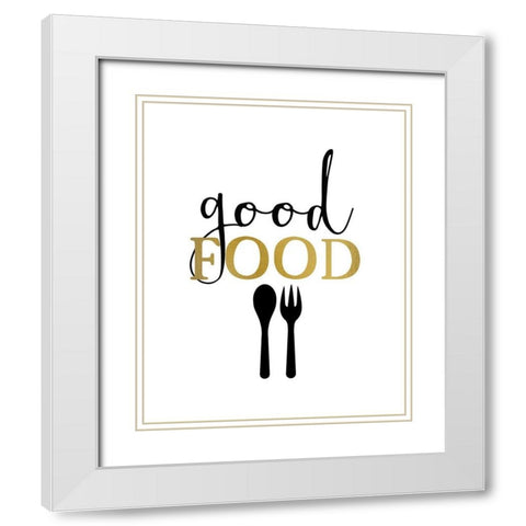 Good Wine 1 White Modern Wood Framed Art Print with Double Matting by Kimberly, Allen