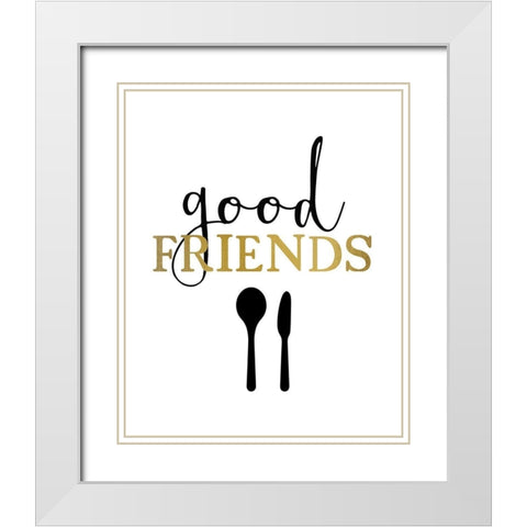 Good Wine 3 White Modern Wood Framed Art Print with Double Matting by Kimberly, Allen