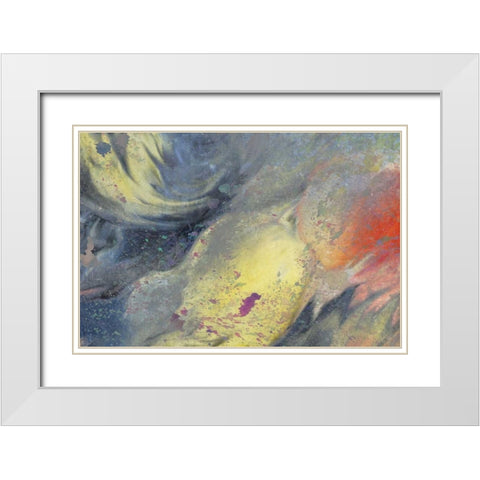 Space In Yellow White Modern Wood Framed Art Print with Double Matting by Allen, Kimberly