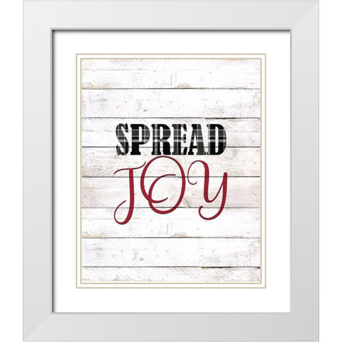 Spread Joy Plaid White Modern Wood Framed Art Print with Double Matting by Kimberly, Allen