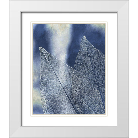 Transparent Leaves 2 White Modern Wood Framed Art Print with Double Matting by Kimberly, Allen