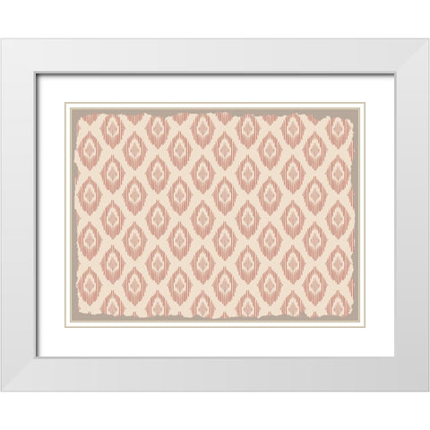 Ikat Soft White Modern Wood Framed Art Print with Double Matting by Kimberly, Allen