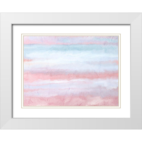 Soft Layers White Modern Wood Framed Art Print with Double Matting by Kimberly, Allen