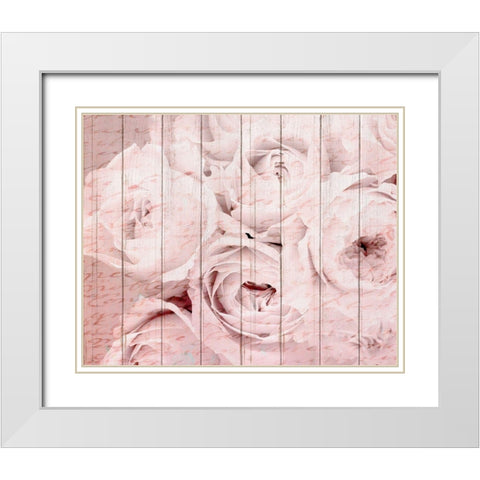 In The Roses 2 White Modern Wood Framed Art Print with Double Matting by Kimberly, Allen