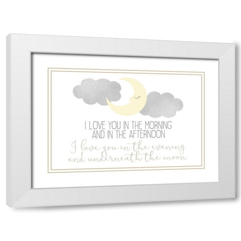 I Love You In 2 White Modern Wood Framed Art Print with Double Matting by Allen, Kimberly