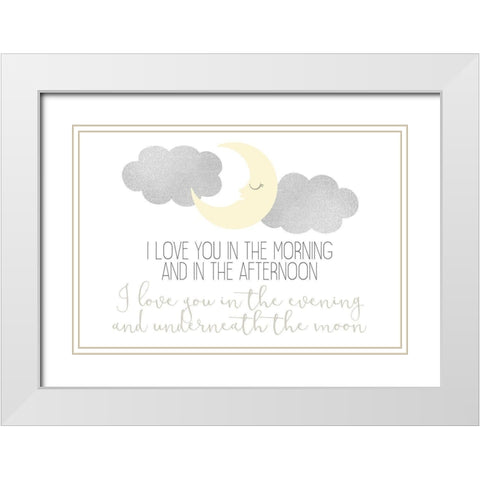I Love You In 2 White Modern Wood Framed Art Print with Double Matting by Allen, Kimberly