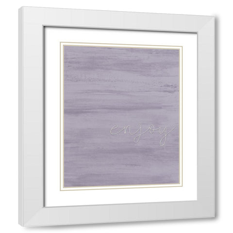 Enjoy White Modern Wood Framed Art Print with Double Matting by Kimberly, Allen