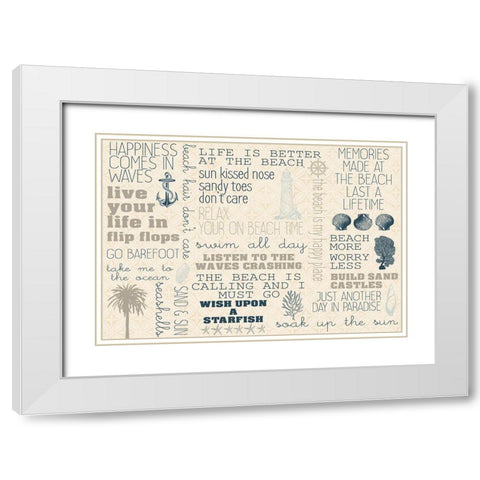 Soak Up the Sun White Modern Wood Framed Art Print with Double Matting by Kimberly, Allen