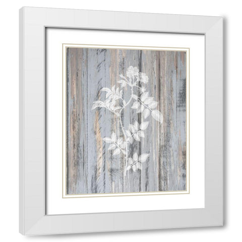 Botanical Wood 1 White Modern Wood Framed Art Print with Double Matting by Kimberly, Allen