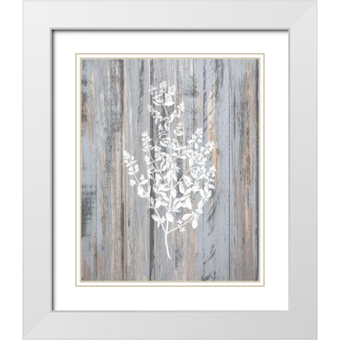 Botanical Wood 2 White Modern Wood Framed Art Print with Double Matting by Kimberly, Allen