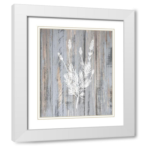 Botanical Wood 3 White Modern Wood Framed Art Print with Double Matting by Kimberly, Allen