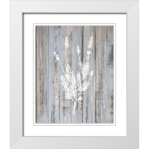 Botanical Wood 3 White Modern Wood Framed Art Print with Double Matting by Kimberly, Allen