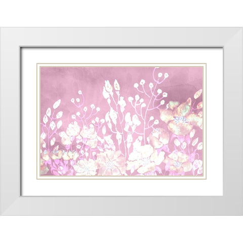 White Silhouette 1 White Modern Wood Framed Art Print with Double Matting by Kimberly, Allen