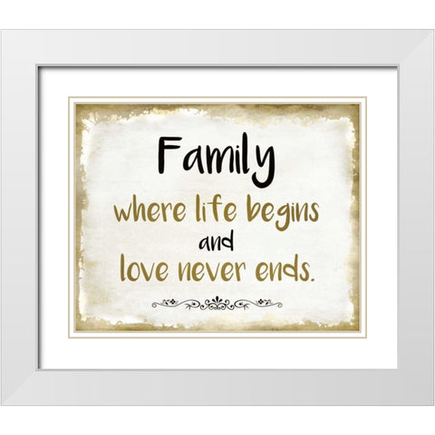 Family White Modern Wood Framed Art Print with Double Matting by Allen, Kimberly