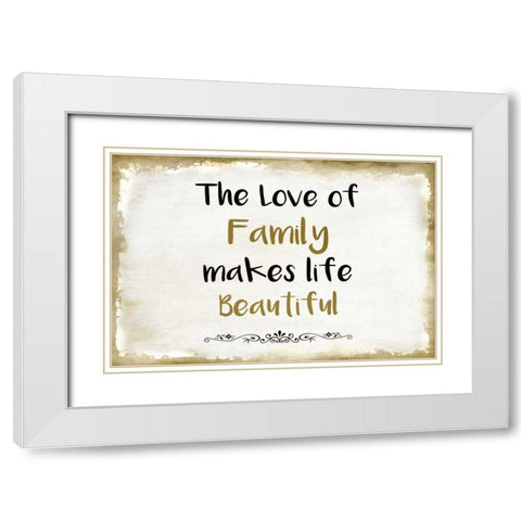 The Love of Family White Modern Wood Framed Art Print with Double Matting by Allen, Kimberly
