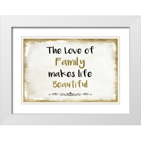 The Love of Family White Modern Wood Framed Art Print with Double Matting by Allen, Kimberly