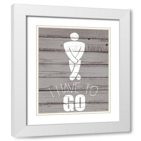 Have to Go 1 White Modern Wood Framed Art Print with Double Matting by Kimberly, Allen