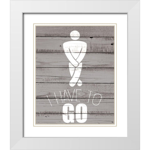 Have to Go 1 White Modern Wood Framed Art Print with Double Matting by Kimberly, Allen