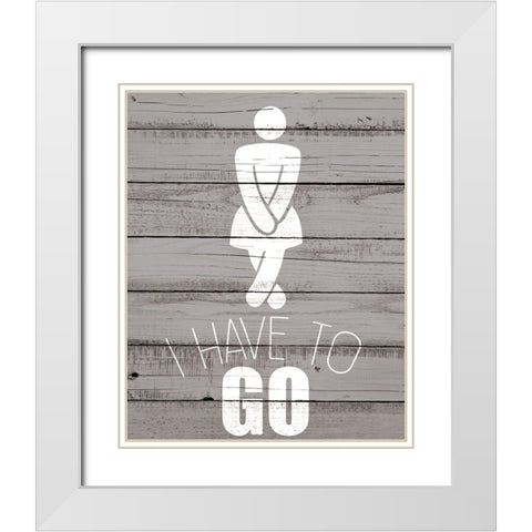 Have to Go 2 White Modern Wood Framed Art Print with Double Matting by Kimberly, Allen