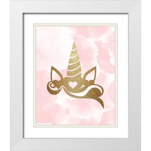 Born to Be 1 White Modern Wood Framed Art Print with Double Matting by Kimberly, Allen