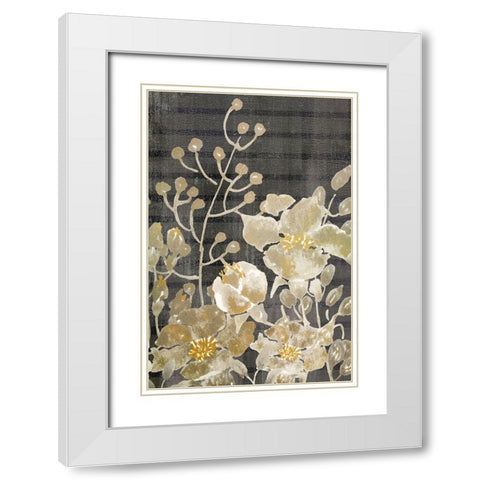 Golden Fields 1 White Modern Wood Framed Art Print with Double Matting by Kimberly, Allen