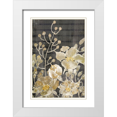 Golden Fields 1 White Modern Wood Framed Art Print with Double Matting by Kimberly, Allen