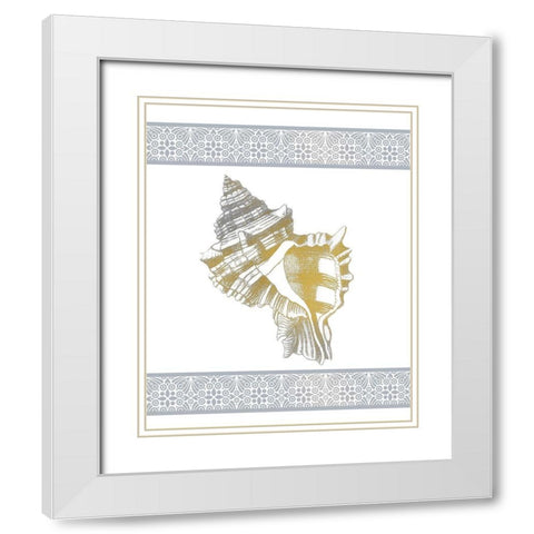 Azure Coastal 2 White Modern Wood Framed Art Print with Double Matting by Kimberly, Allen