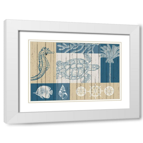 Lets Sail White Modern Wood Framed Art Print with Double Matting by Kimberly, Allen