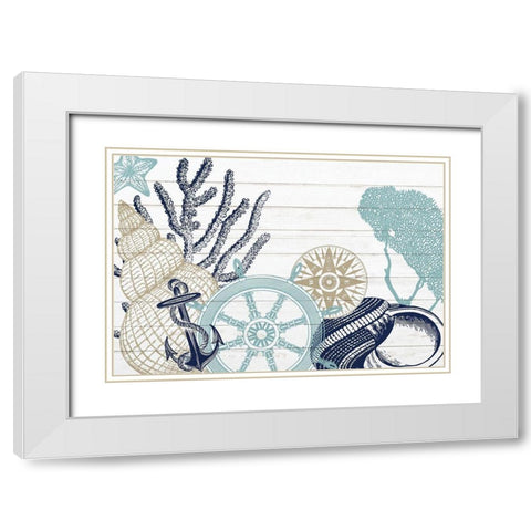 The Sea 7 White Modern Wood Framed Art Print with Double Matting by Kimberly, Allen