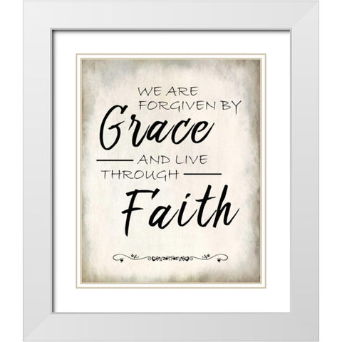 We are Forgiven 2 White Modern Wood Framed Art Print with Double Matting by Allen, Kimberly