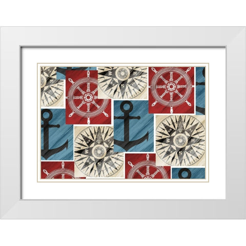 Nautical Dreams White Modern Wood Framed Art Print with Double Matting by Kimberly, Allen