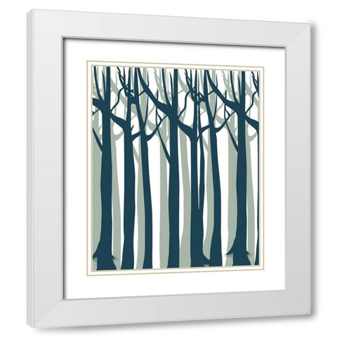 To the Lake 4 White Modern Wood Framed Art Print with Double Matting by Kimberly, Allen