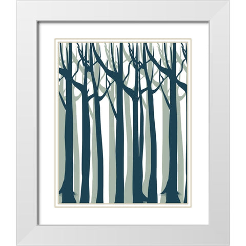 To the Lake 4 White Modern Wood Framed Art Print with Double Matting by Kimberly, Allen