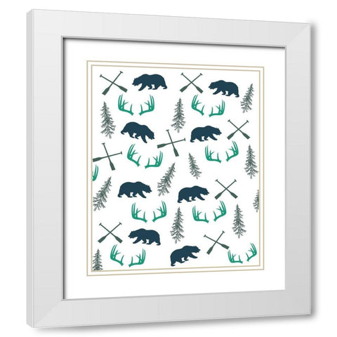 Woodland Retreat 3 White Modern Wood Framed Art Print with Double Matting by Kimberly, Allen