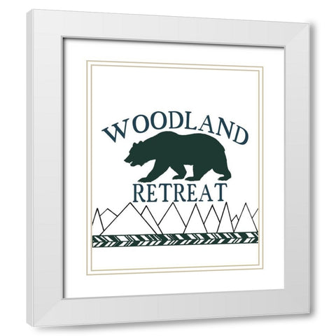 Woodland Retreat 4 White Modern Wood Framed Art Print with Double Matting by Kimberly, Allen