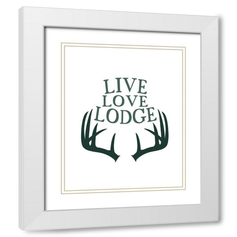 Woodland Retreat 5 White Modern Wood Framed Art Print with Double Matting by Kimberly, Allen